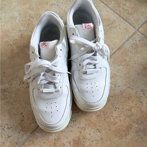 Nike Air Force 1 Pixel Sneaker, SIZE 8.5, Women, White and Red